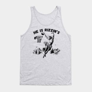 He is Risen Funny Easter, Jesus Playing Basketball T-Shirt Tank Top